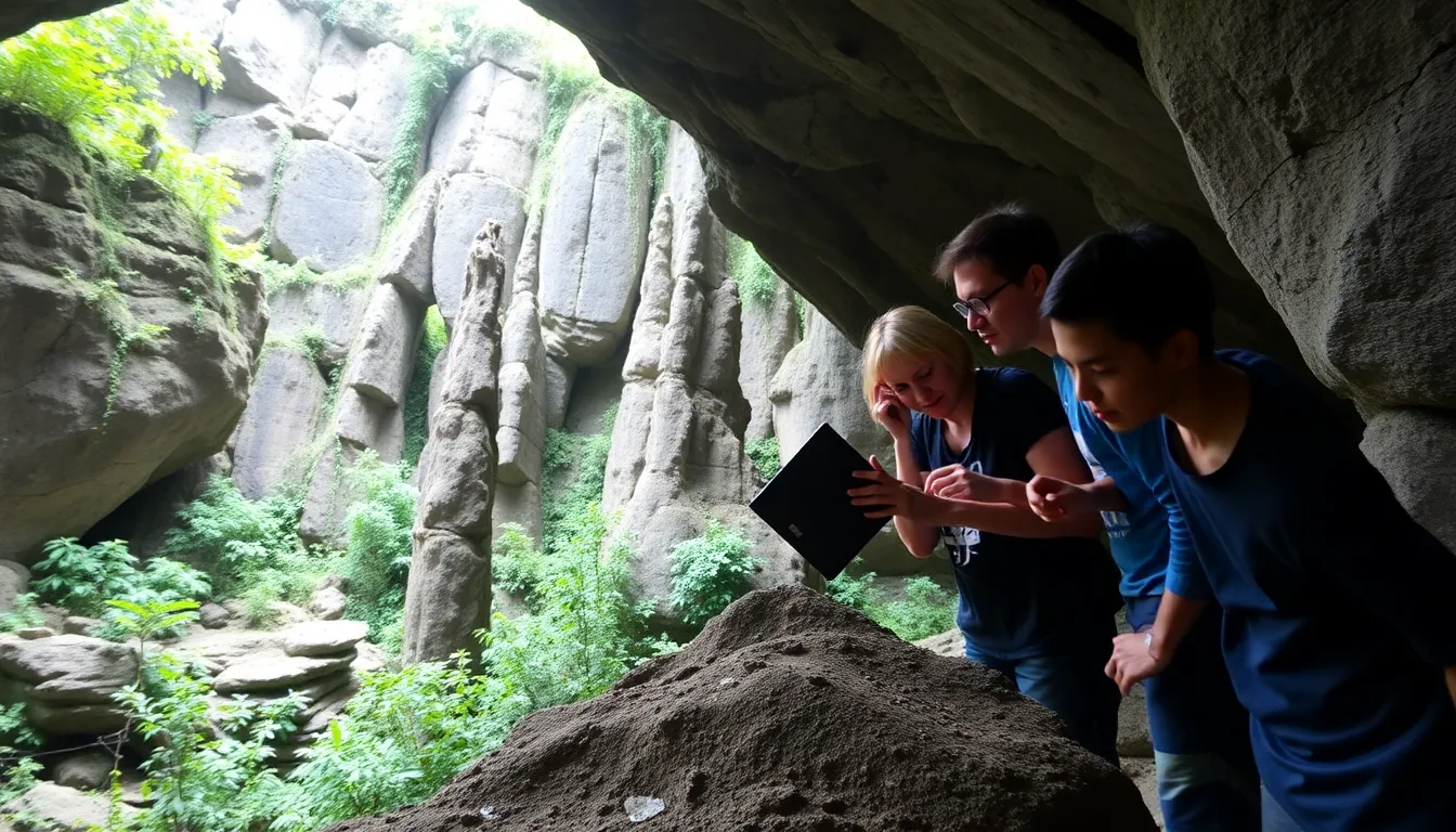 A stunning view of the limestone caves reveals the geological marvels that have formed over millions of years, providing vital habitats for newly identified species