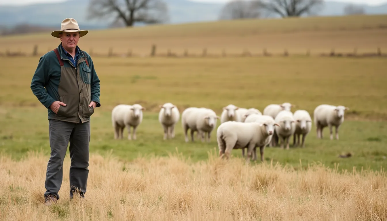 A dog owner walking their pet on a leash near a fenced farm area, emphasizing responsible pet ownership in proximity to livestock