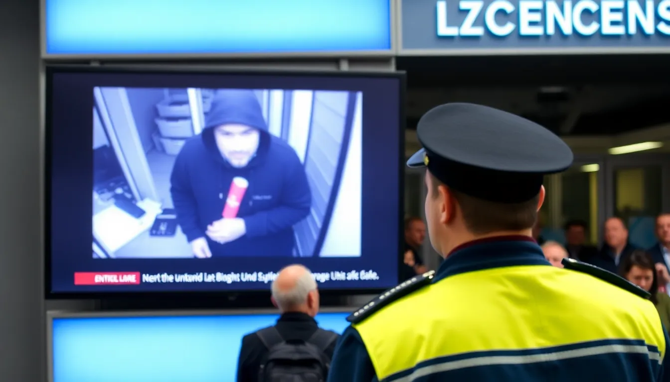 A suspect is shown in a surveillance image released by police following the explosion near the United States embassy in Oslo, prompting a public appeal for information.