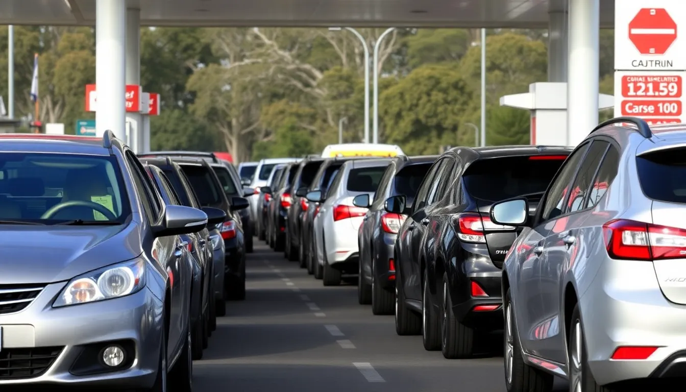 A family at home discussing their concerns about fuel supplies, reflecting the widespread anxiety felt by Australians during the ongoing crisis