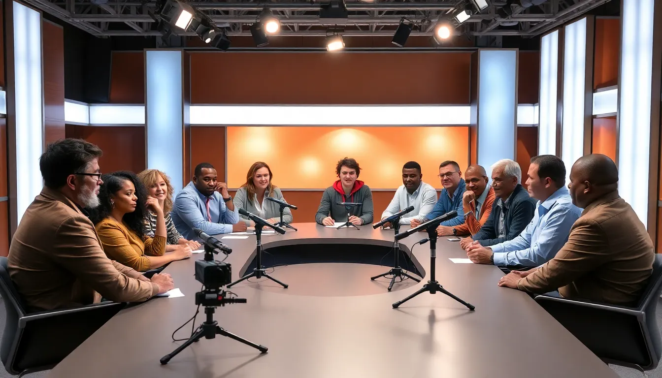 A live audience engaging with hosts during a Netflix talk show, showcasing realtime interaction and participation