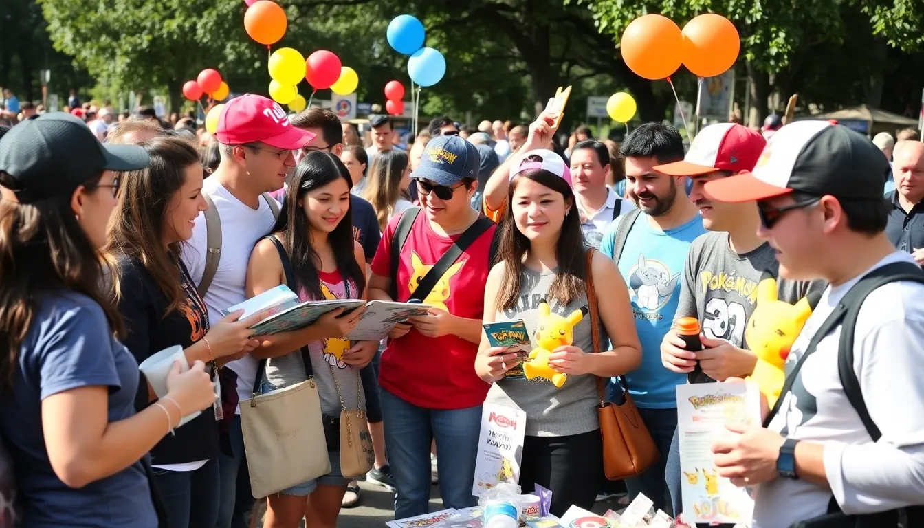 Participants engaging in Pokémon GO gameplay, exploring their surroundings while capturing virtual creatures in an augmented reality setting