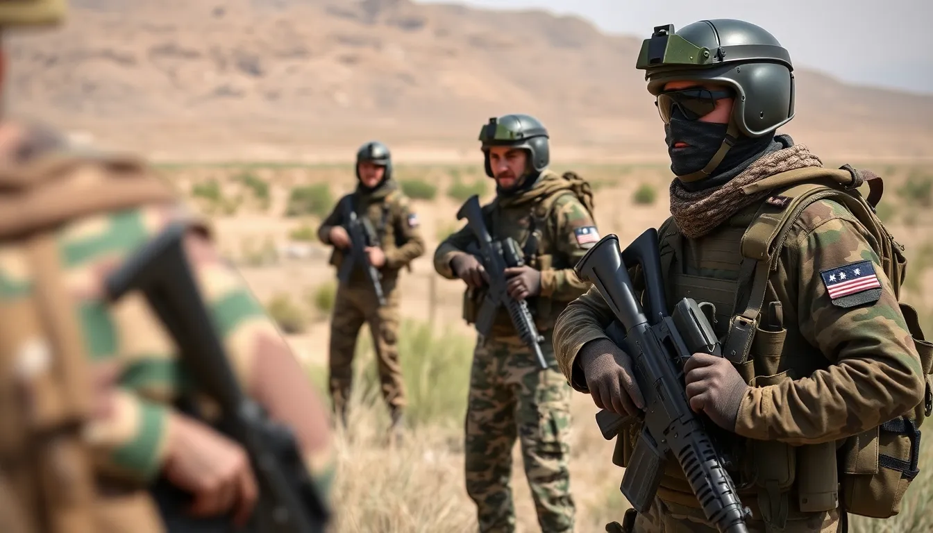 ProAmerican Kurdish forces in northern Syria stand ready with military equipment as they monitor the movements of Iranianbacked militias nearby amid escalating tensions.