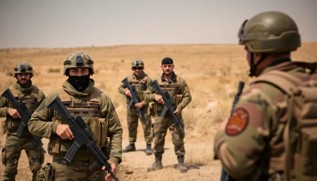 U.S. military advisors engage with Kurdish forces to discuss strategies for countering Iranian aggression in the region