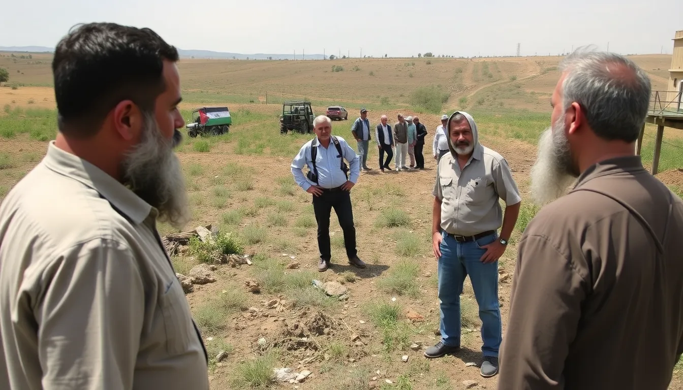 A damaged crop field in Burin, illustrating the impact of settler violence on Palestinian agriculture and the local economy