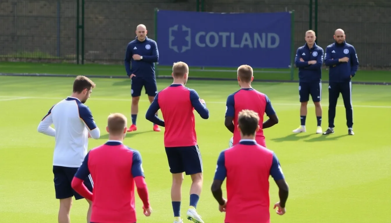 Kieran Tierney and John McGinn discussing their fitness levels with the coaching staff, emphasizing the importance of player health for the upcoming game