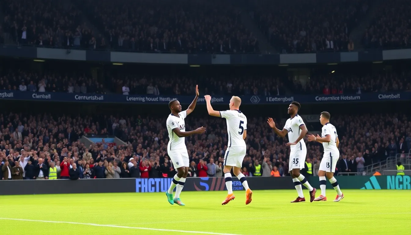 Son Heungmin celebrating after scoring a goal, highlighting his pivotal role in Spurs' tactical evolution