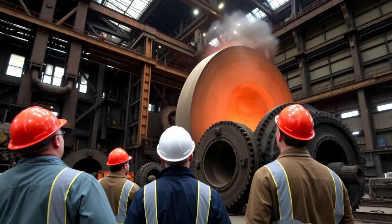 A local community affected by the financial instability of nearby steelworks, highlighting the interconnectedness of local businesses and employment