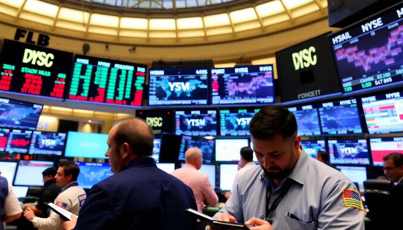 A financial analyst reviewing data on major indices impacted by the ongoing conflict in the Middle East