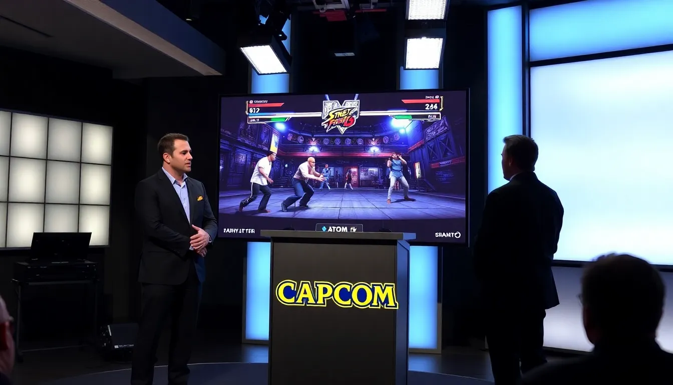 An intense gaming session where players immerse themselves in Street Fighter 6, surrounded by an atmosphere that prioritizes skill and community engagement