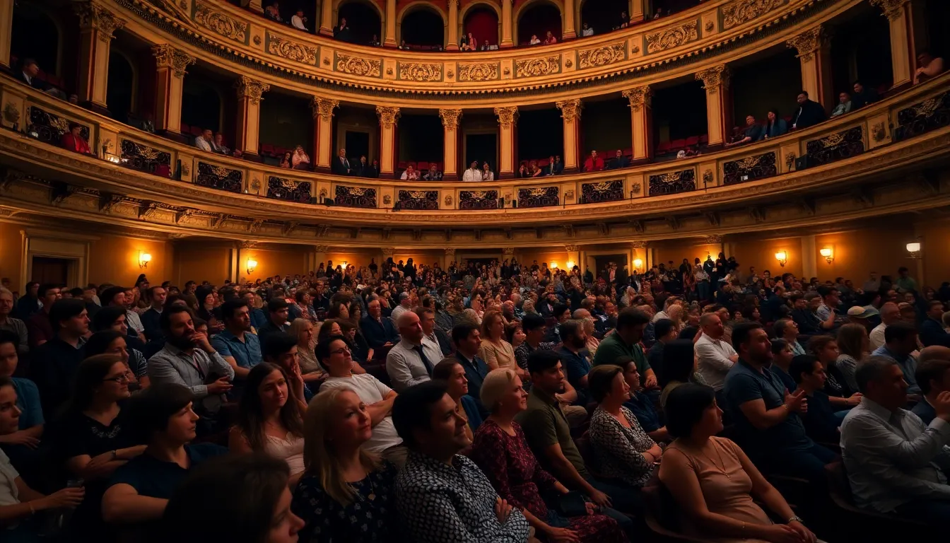 An innovative stage design that merges traditional opera elements with modern artistic interpretations, inviting audiences to engage with the performance in new ways