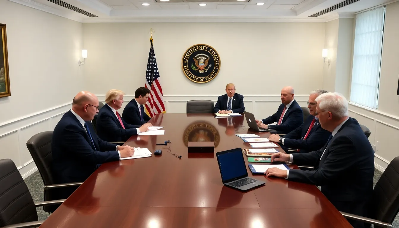 Former President Donald Trump discusses the importance of reinstating tariffs to protect American industries during a press conference