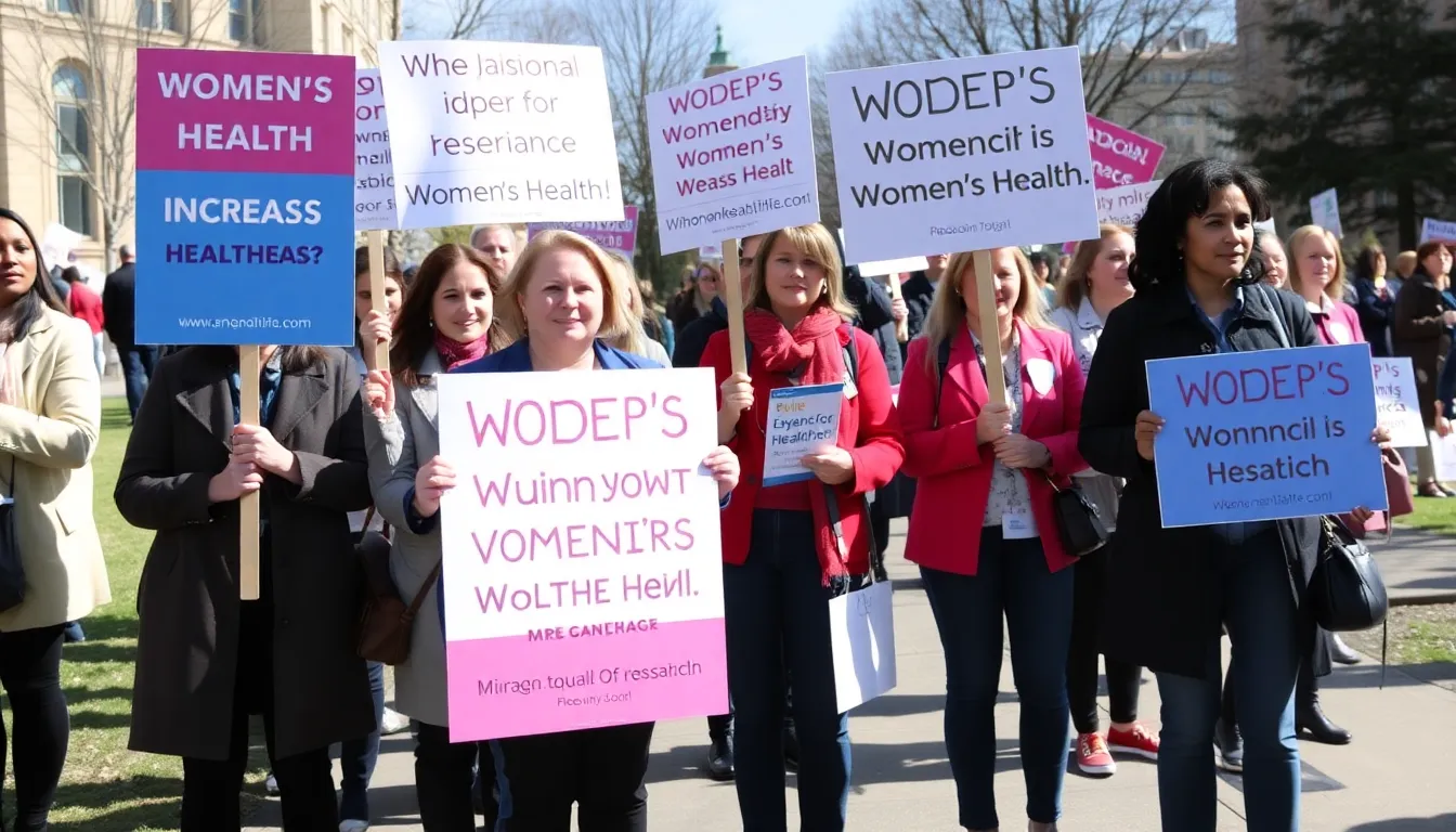A legislative session in Congress, showcasing representatives debating a bill aimed at increasing funding for women's health initiatives