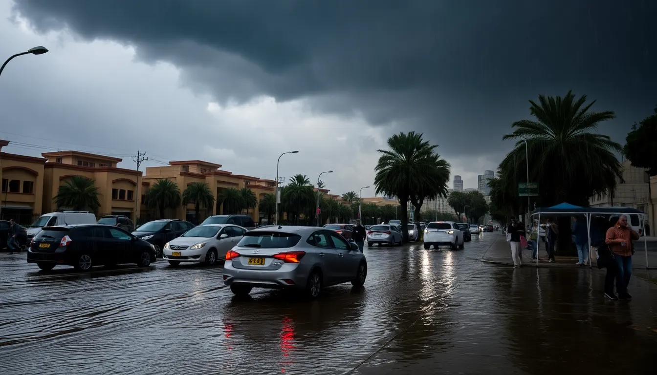 Residents in lowlying areas of Abu Dhabi are advised to stay indoors as storm activity peaks, reflecting the need for caution during severe weather