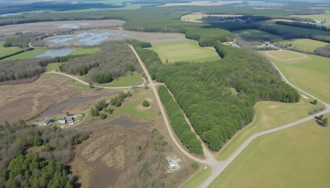 A diverse landscape of wetlands, woodlands, and grasslands is seen in the newly acquired 150acre tract of land intended for a wildlife reserve near Greenfield.