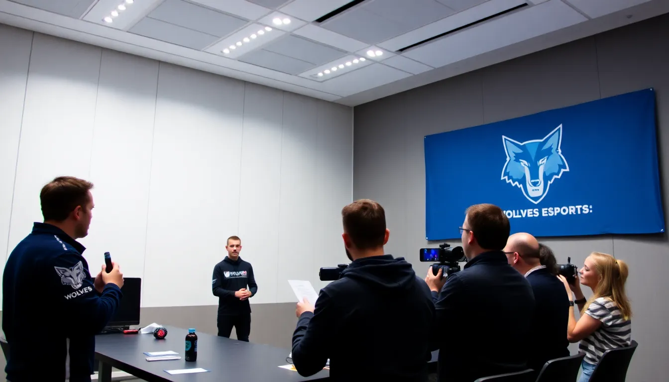 Wolves Esports announces the departure of player Satoshi during a press conference, reflecting the team's strategic roster changes in the VCT CN league.
