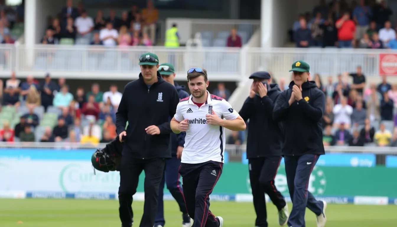 Worcestershire's overseas signing is seen walking off the field during the oneday final, leaving teammates and fans in a tense atmosphere as he hurries to catch his flight to England.
