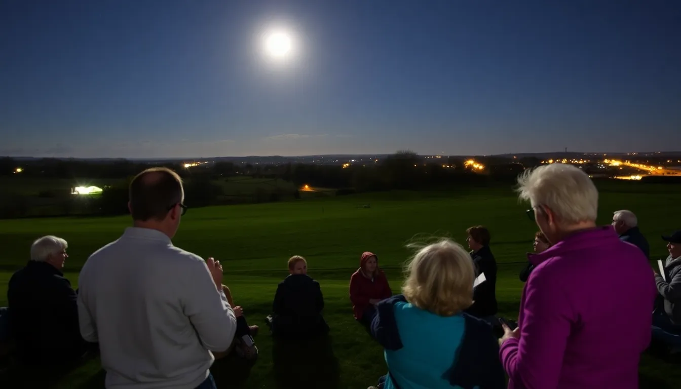 The stunning illumination of the Worm Moon casts a serene glow over the picturesque landscapes of Northern Ireland, symbolizing the arrival of spring