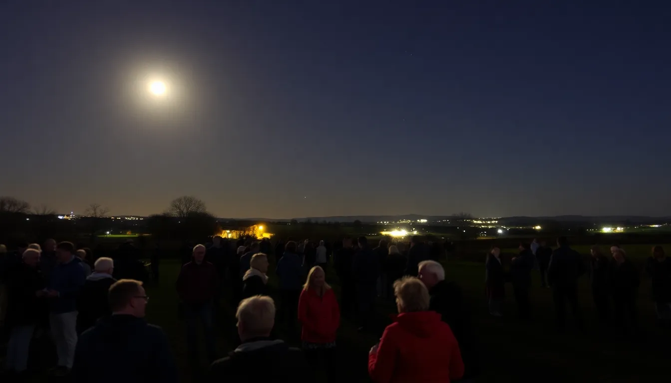 Astronomy enthusiasts engage in discussions about lunar phases during local events, fostering a sense of community and appreciation for the night sky
