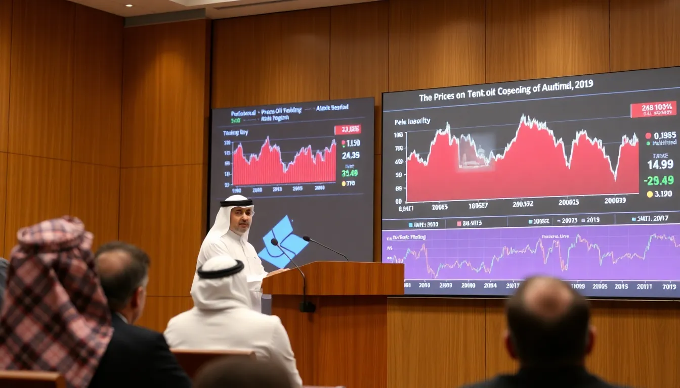Abu Dhabi's oil chief addresses reporters about the closed status of the Strait of Hormuz as crude oil prices rise amid escalating tensions in the region.