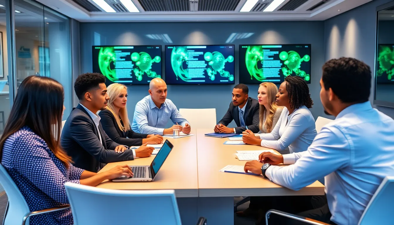 A diverse group of people engages in a discussion about the benefits and challenges of using A.I. chatbots for nutrition advice, highlighting varying perspectives