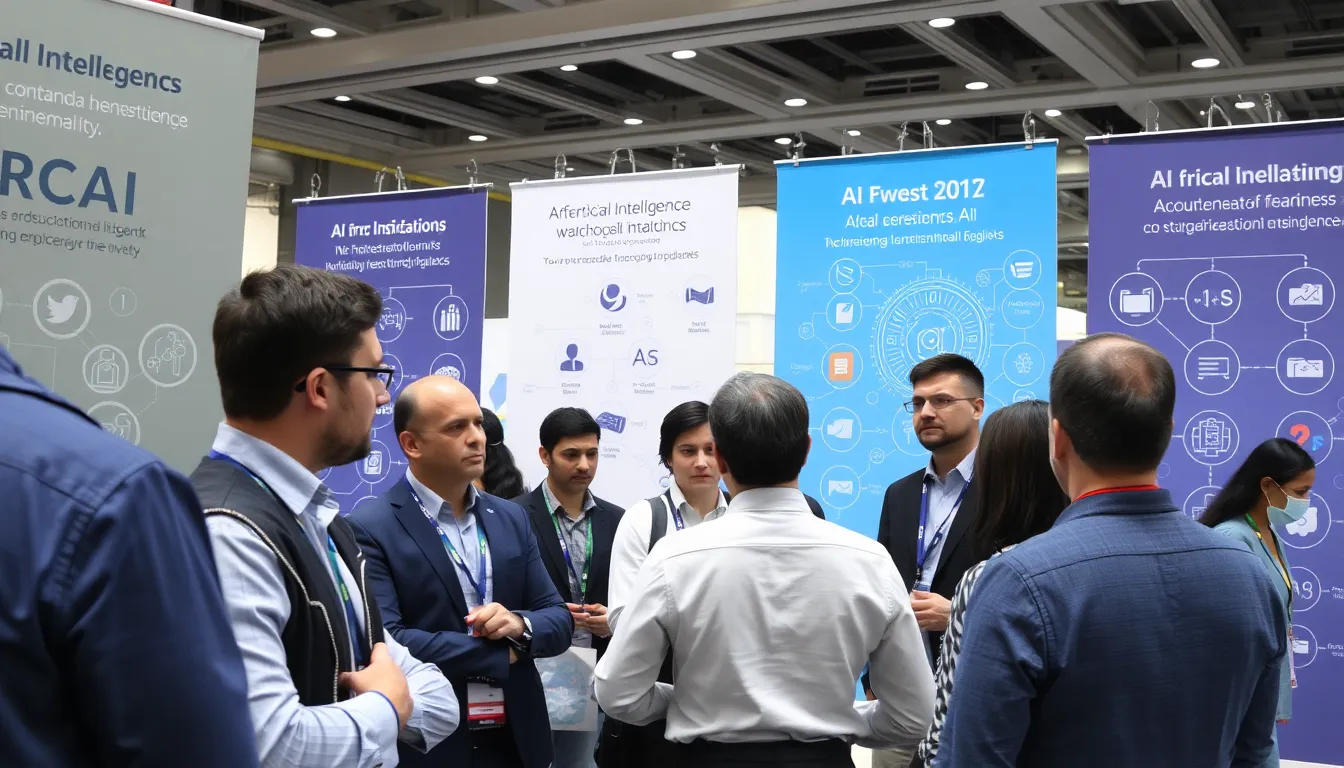 A vibrant social media campaign showcasing AI applications in healthcare, with visuals of advanced diagnostic tools and patient interactions