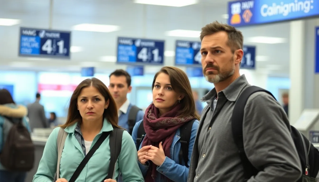 A busy airport terminal filled with passengers, highlighting the peak travel season amid rising operational costs for airlines