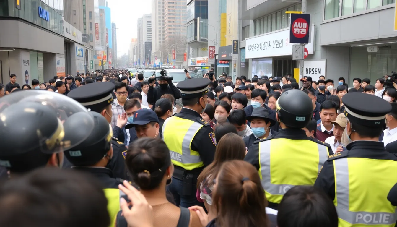 A South Korean judge delivering a verdict in a courtroom, symbolizing the legal consequences faced by social media influencers for public nuisance