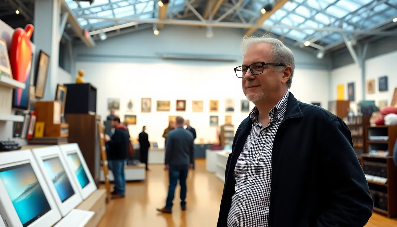 An early Apple employee reflects on the company's transformative journey during a celebration of its 50th anniversary, surrounded by memorabilia from the tech giant's history.