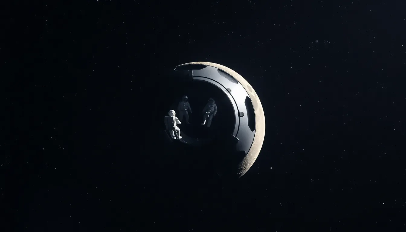 Astronauts from diverse backgrounds prepare for their historic lunar mission, symbolizing international collaboration in space exploration