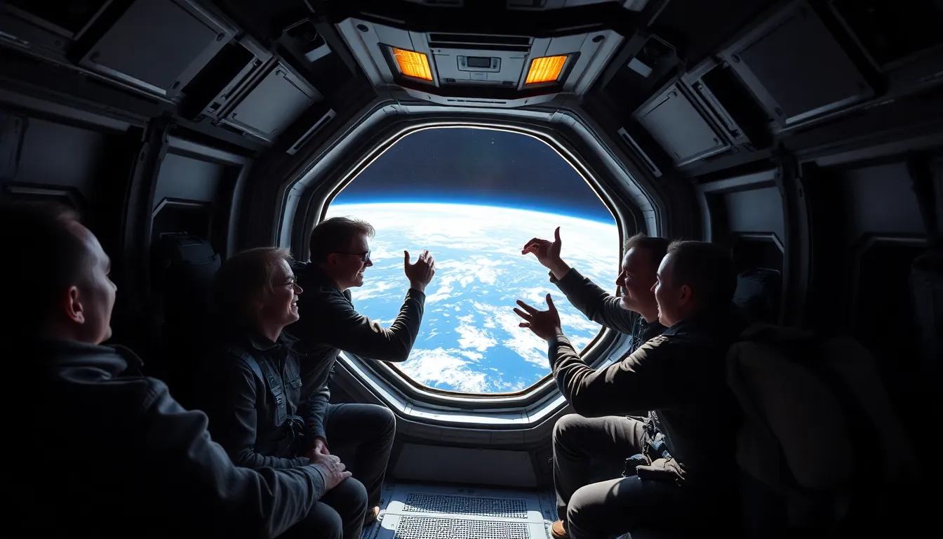 The expanse of deep space surrounds the Artemis II crew as they navigate their historic path, embodying the spirit of exploration and international cooperation in human spaceflight