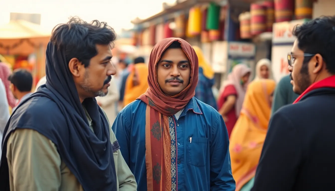 Families in a South Asian community receiving remittances from relatives working abroad, highlighting the economic impact of migrant labor on local economies