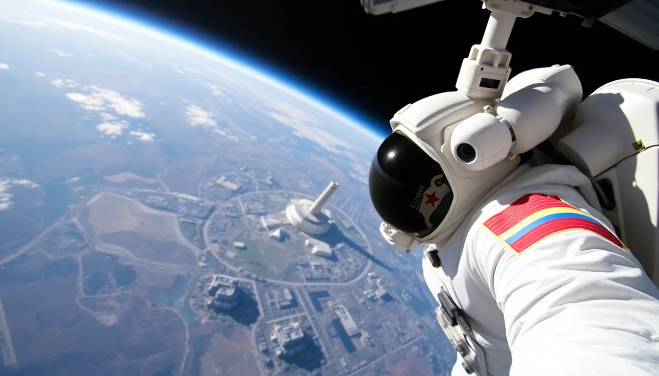 The image emphasizes the interconnectedness of education and space exploration, illustrating the potential for innovation and discovery from the university's grounds
