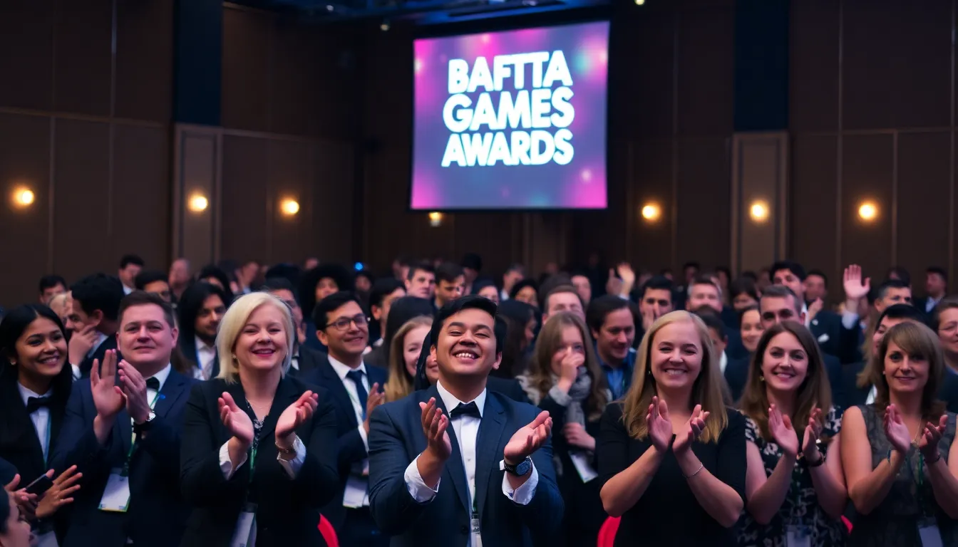 A panel discussion at the BAFTA Games Awards, where industry experts debate the balance of art and commerce in the gaming landscape