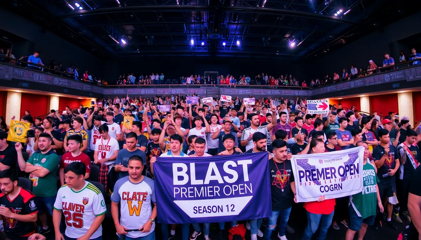 A competitive match in progress, showcasing toptier players engaging in intense gameplay at the BLAST Premier Open Season 2