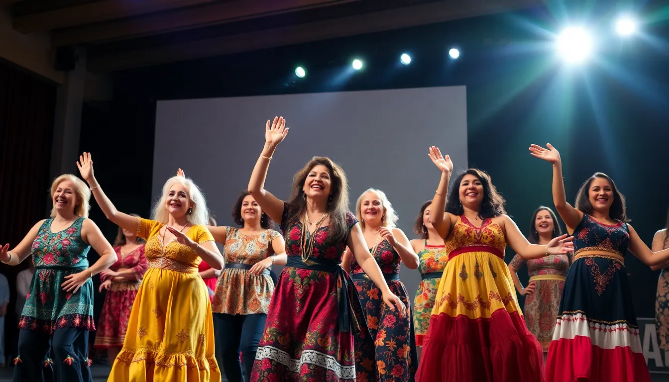 A lively gathering at a local arts event, showcasing the community's embrace of the Boho lifestyle and its impact on creativity and connection