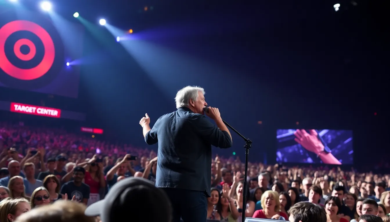 Bruce Springsteen passionately addresses social issues during his concert at the Target Center in Minneapolis, captivating a diverse audience with his music and speeches.