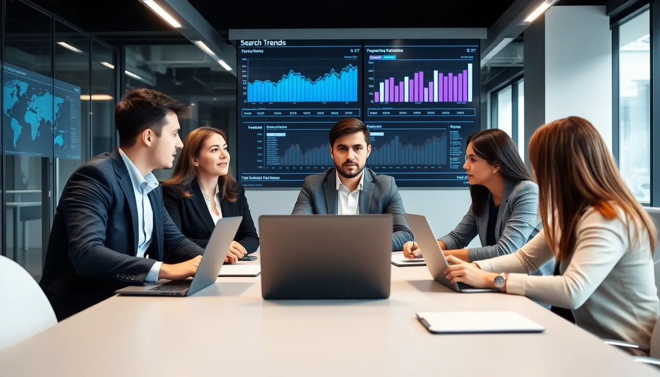 A group of professionals attending a workshop focused on the latest trends in AI marketing strategies and digital advertising techniques
