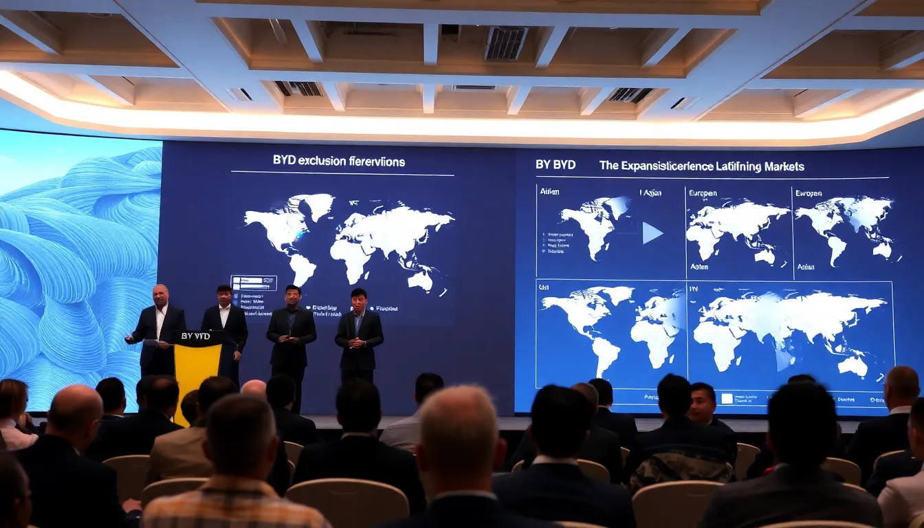 A bustling electric vehicle market in Europe showcases BYD's record sales and 200% increase in deliveries compared to the previous year