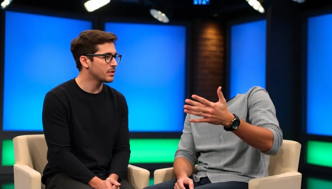 Caleb EllsworthClark sits in a studio during an interview, expressing his concerns about stepping into the role of Dewey in the upcoming revival of Malcolm in the Middle.