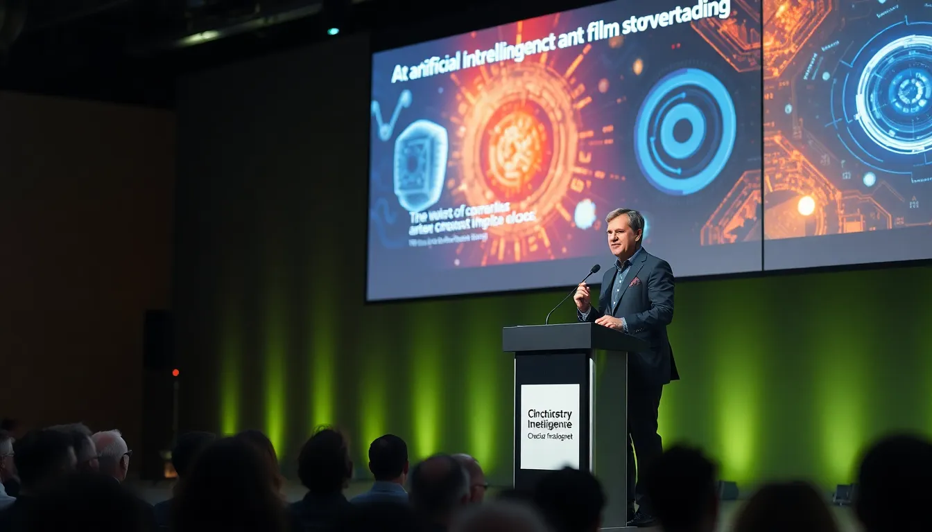 Attendees network and exchange ideas on how AI technologies can enhance viewer experiences and deepen audience engagement with stories