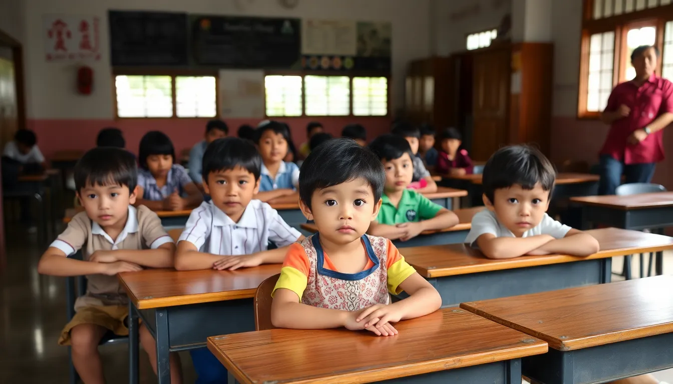Children playing outdoors while wearing masks to protect themselves from the effects of poor air quality