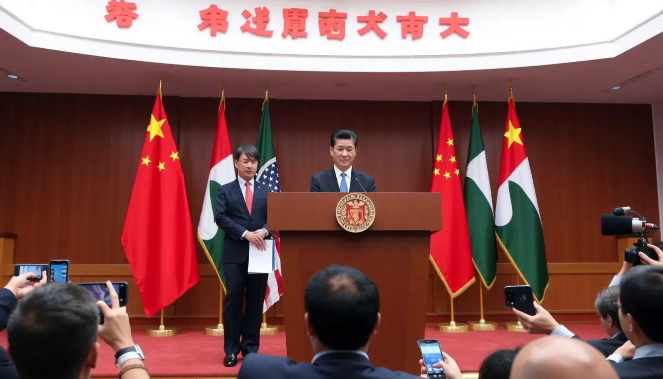 A graphic representation of the geopolitical tensions between China and Western tech firms in the context of AI development and foreign investments