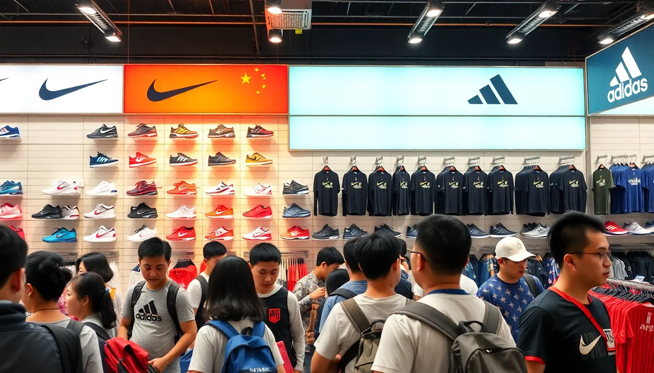 Young consumers engaging with their favorite Chinese sports brands through ecommerce platforms and social media, showcasing the power of digital marketing