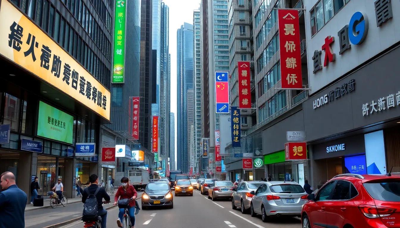 A vibrant startup event in Hong Kong, highlighting the government's initiatives to promote innovation and attract new tech companies to the region