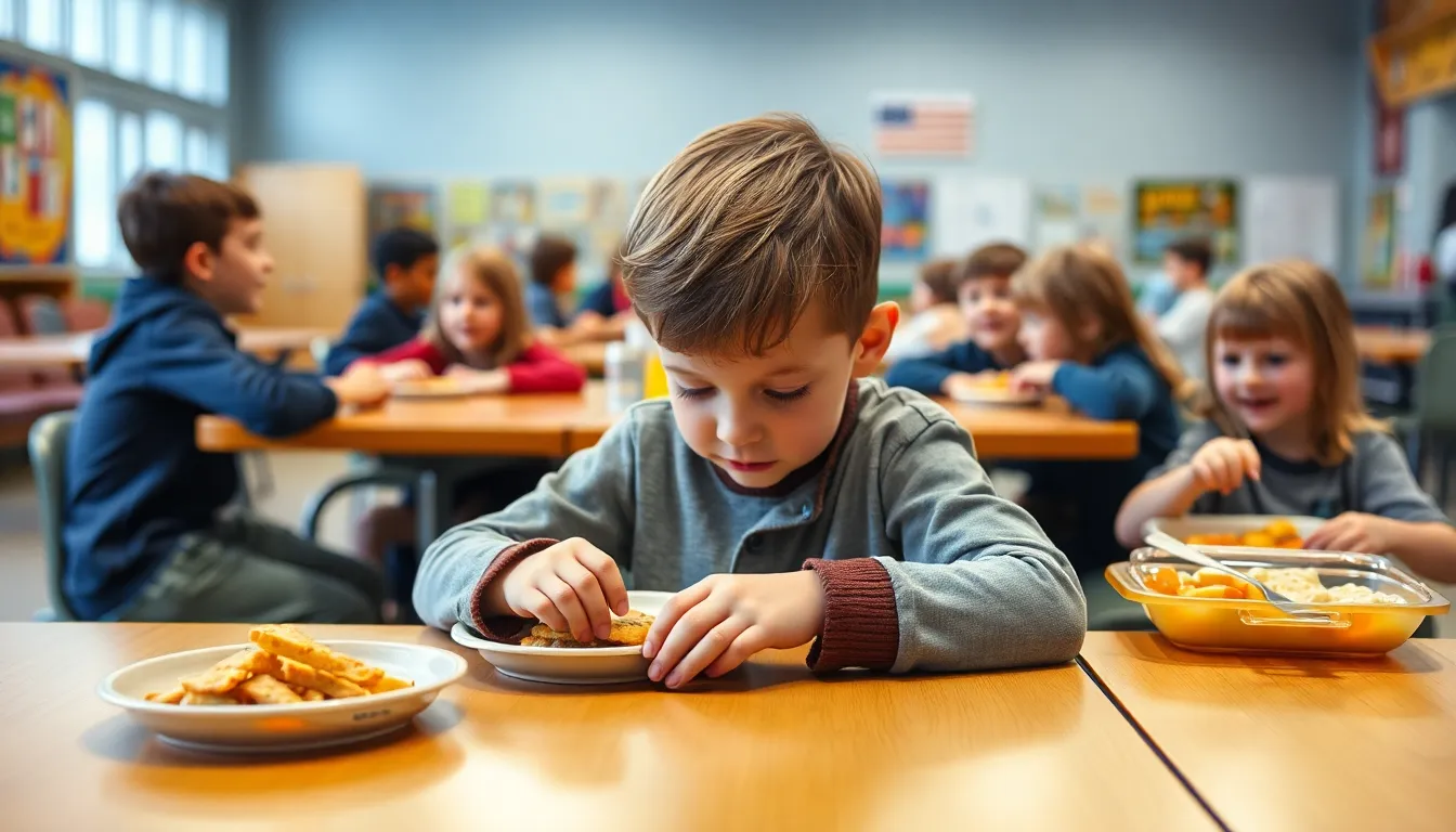 A parent discussing dietary needs with a teacher in a classroom setting, emphasizing the importance of understanding coeliac disease