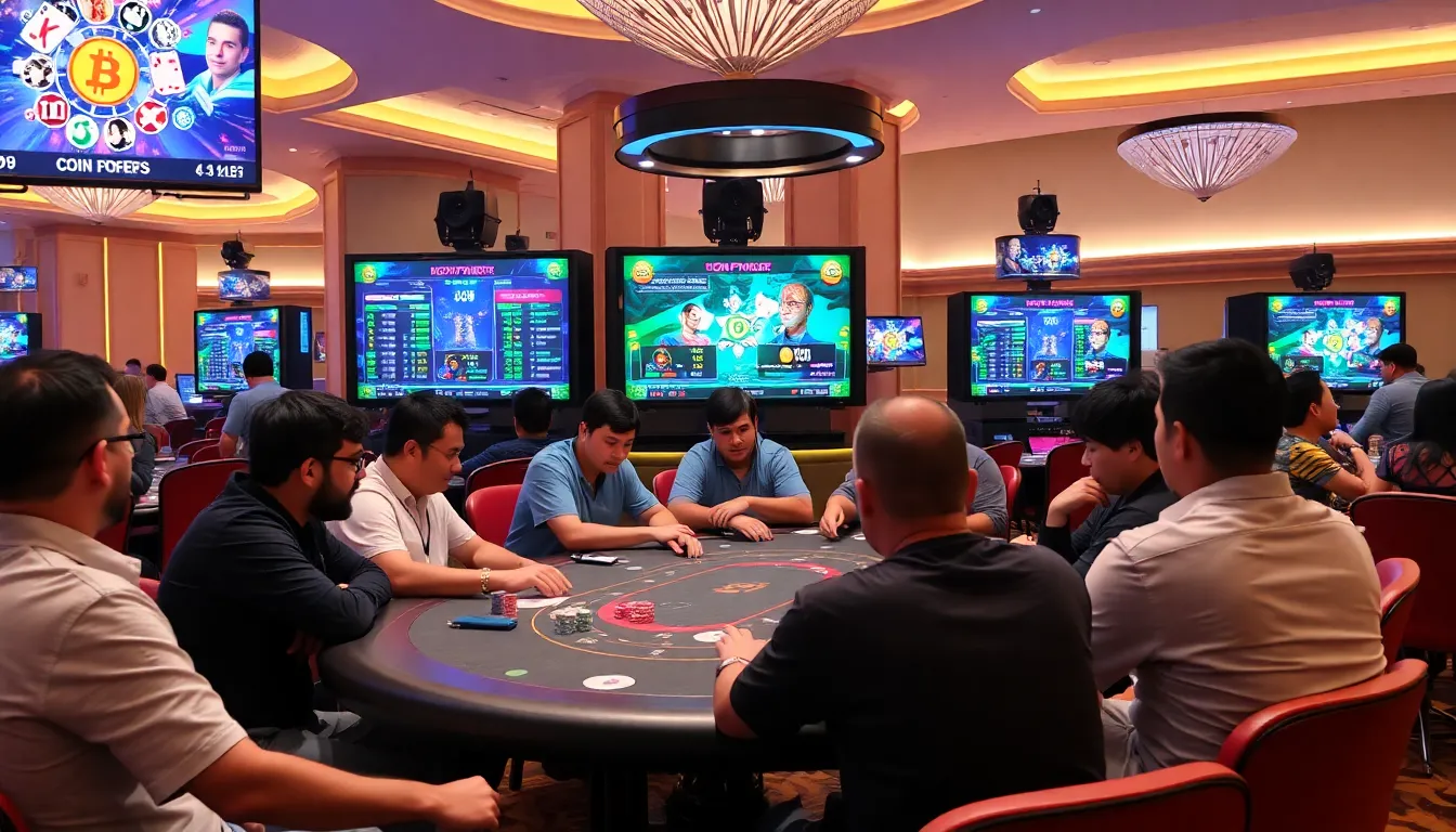 Players enjoying a competitive atmosphere at CoinPoker, showcasing the platform's growth and increased participation following the rewards launch