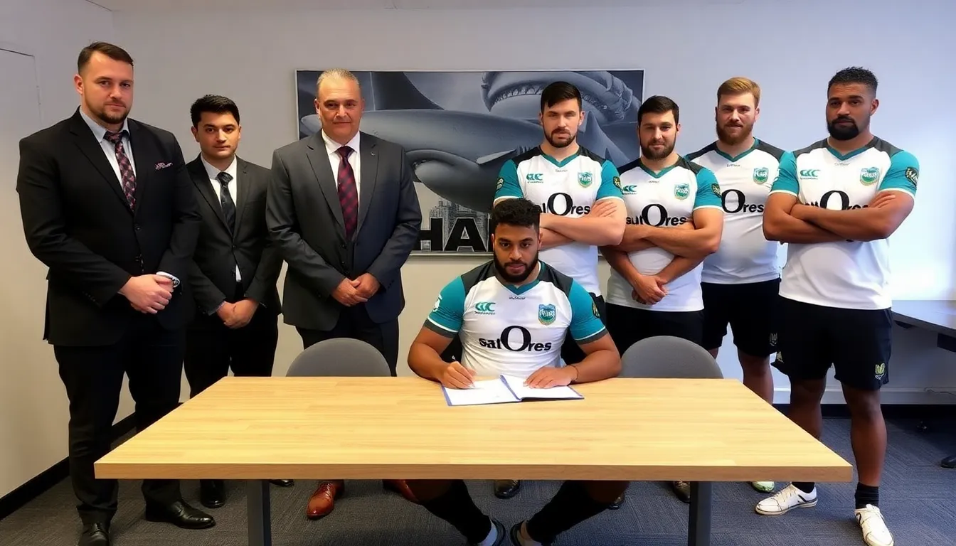 Courtney Lawes celebrating a successful play with teammates, showcasing the camaraderie and team spirit essential for their season ahead