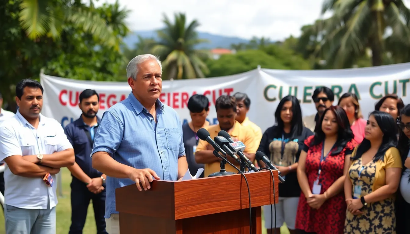 A group of locals expressing their views on the recent U.S. military exercises, reflecting a mix of support and concern for national sovereignty