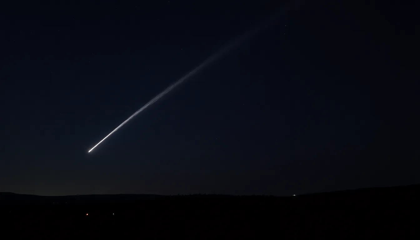 An image of a clear night sky filled with stars, serving as the perfect backdrop for the stunning visibility of meteors during peak meteor shower season